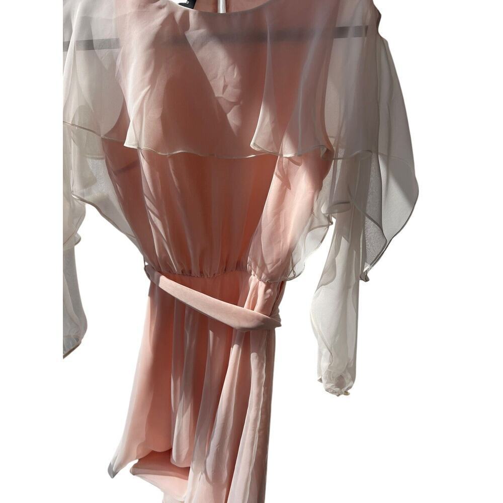 Vintage Ursula Of Switzerland Pink Prairie Dress Flowy Boho Cottagecore Size 6 - Picture 9 of 10